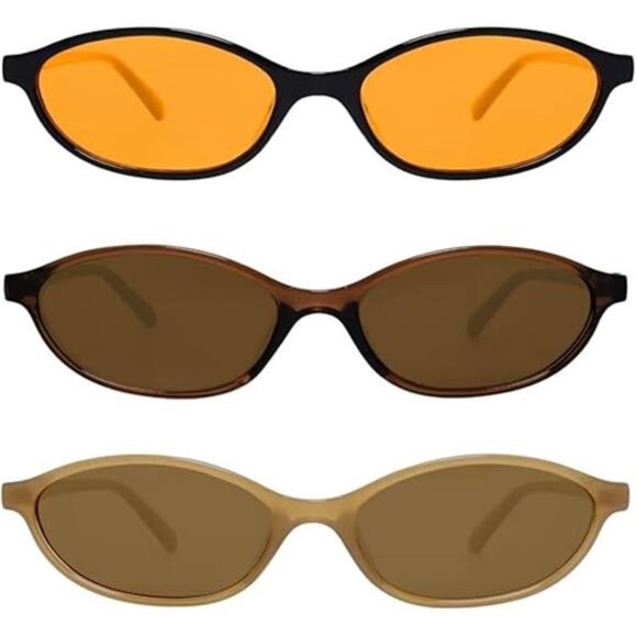 90s Retro Cat-Eye Sunglasses – Lightweight Oval Sunnies with UV400 Protection - Picture 7 of 7